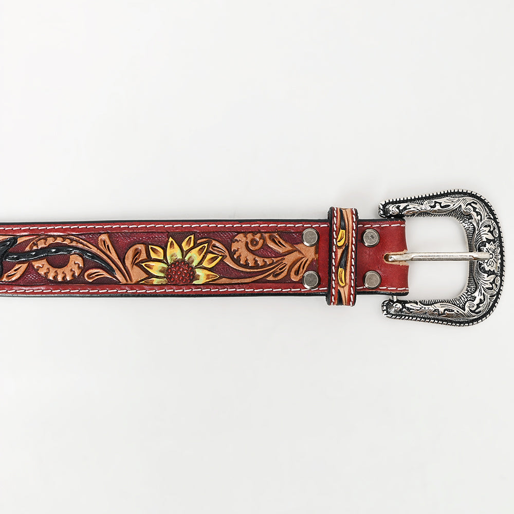 American Darling Beautifully Hand Tooled Genuine American Leather Belt Men and  Women