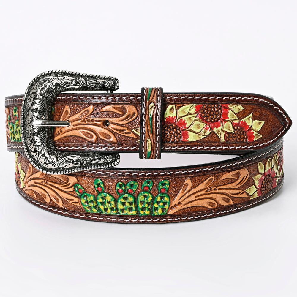 American Darling Beautifully Hand Tooled Genuine American Leather Belt Men and  Women