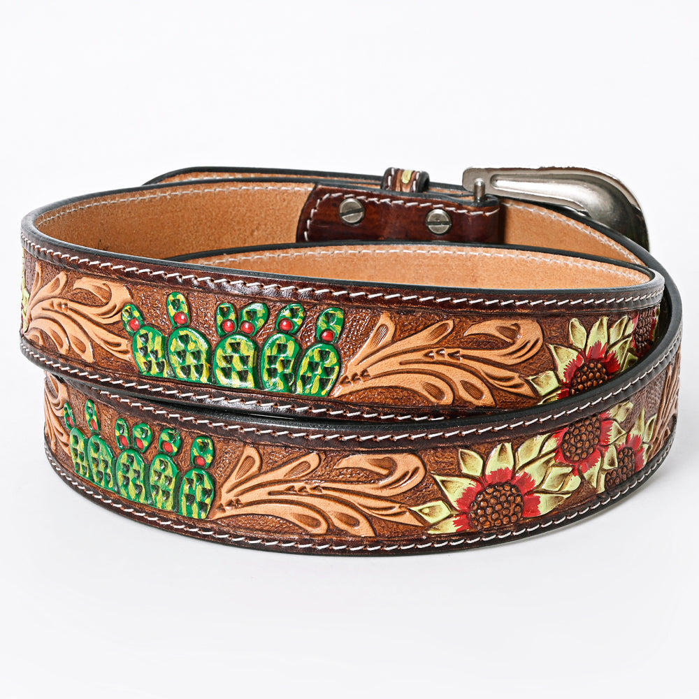 American Darling Beautifully Hand Tooled Genuine American Leather Belt Men and  Women