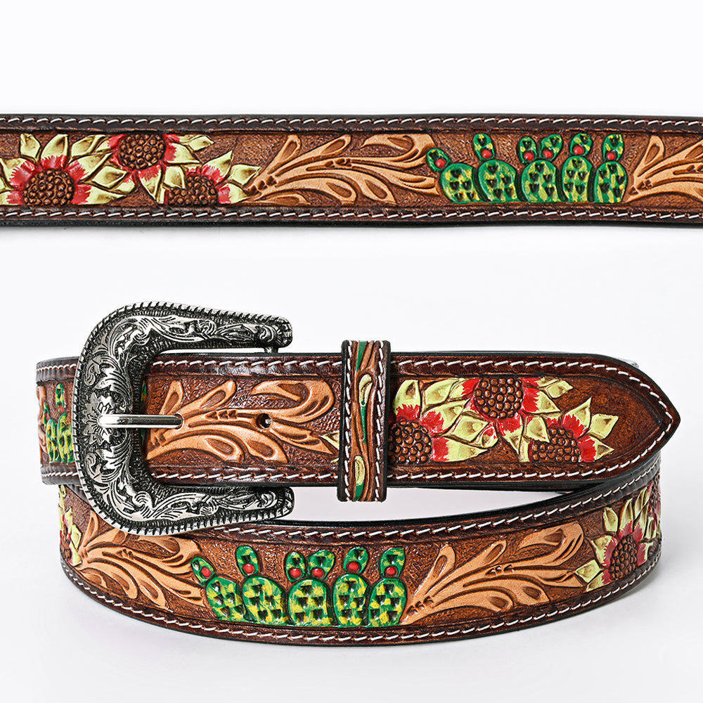 American Darling Beautifully Hand Tooled Genuine American Leather Belt Men and  Women