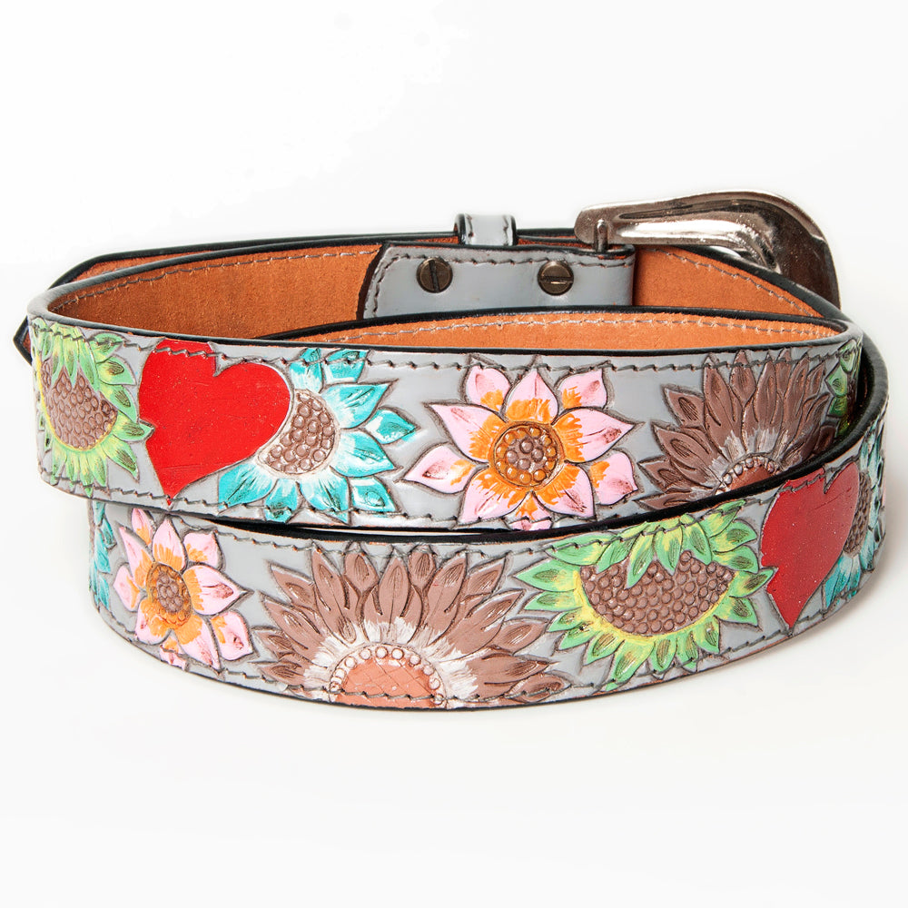 American Darling Beautifully Hand Tooled Genuine American Leather Belt Men and  Women