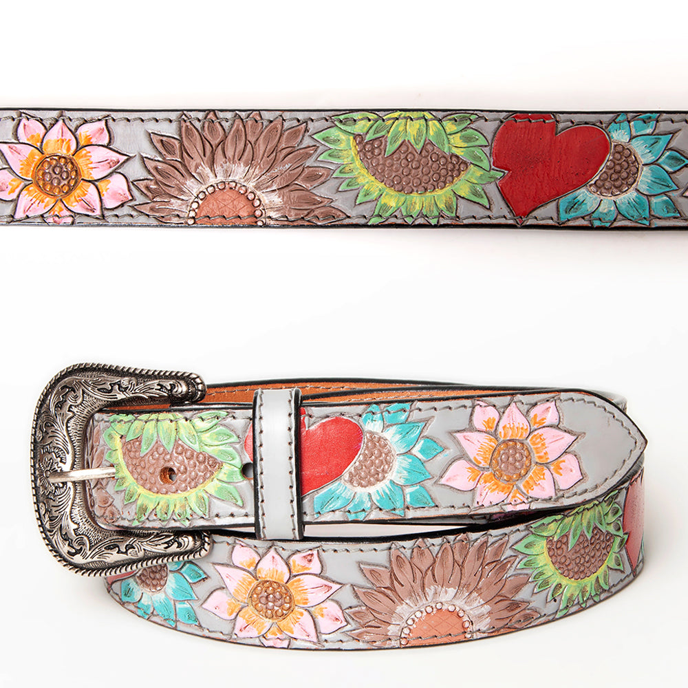 American Darling Beautifully Hand Tooled Genuine American Leather Belt Men and  Women