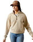 Ariat Women's Oatmeal Heather High Noon 1/2 Zip Pullover