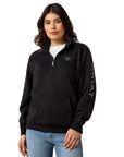 Ariat Women's Black Logo 1/2 Zip Sweatshirt
