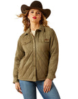 Ariat Women's Dusky Green Grizzly Quilted Barn Jacket
