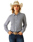 Ariat Women's Black Iris Stripe Kirby Pro Shirt