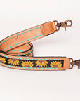 American Darling ADSTF101A Hand Tooled Genuine Leather Crossbody Handle Strap For Bags