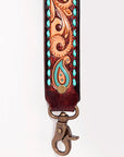 American Darling ADSTF147A Hand Tooled Genuine Leather Crossbody Handle Strap For Bags