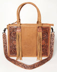 American Darling Briefcase Hand Tooled Saddle Blanket Genuine Leather women bag western handbag purse