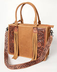 American Darling Briefcase Hand Tooled Saddle Blanket Genuine Leather women bag western handbag purse