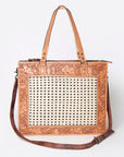 American Darling ADBG780A Tote Hand Tooled Genuine Leather Women Bag Western Handbag Purse