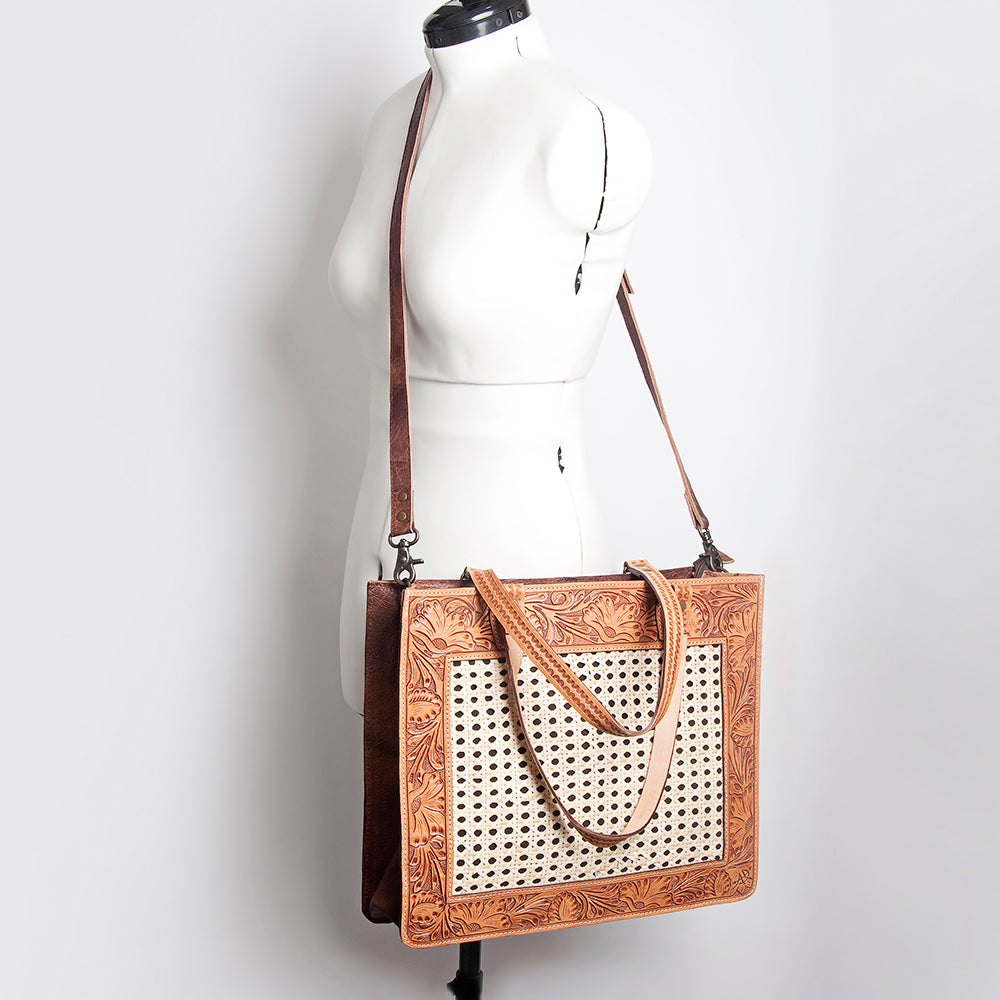 American Darling ADBG780A Tote Hand Tooled Genuine Leather Women Bag Western Handbag Purse