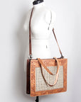 American Darling ADBG780A Tote Hand Tooled Genuine Leather Women Bag Western Handbag Purse