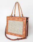 American Darling ADBG780A Tote Hand Tooled Genuine Leather Women Bag Western Handbag Purse