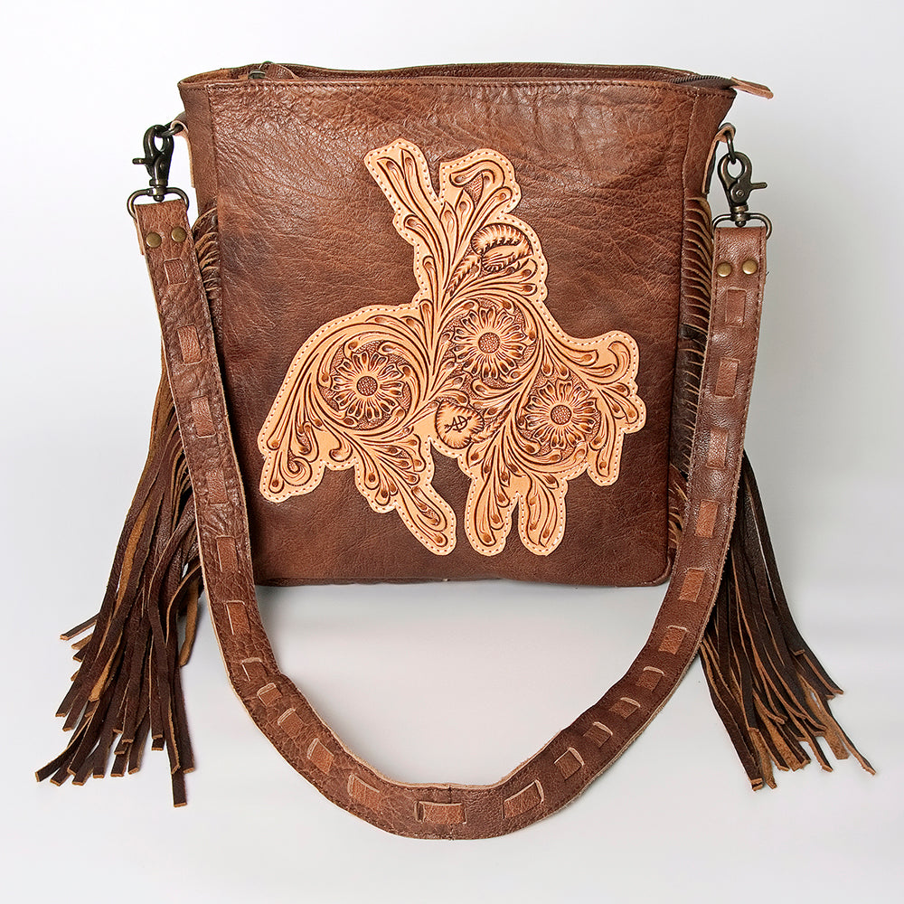 American Darling Hand Tooled Genuine Leather Women Bag Western Handbag Purse