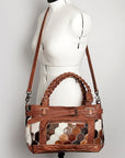 American Darling Hair On Genuine Leather Women Bag Western Handbag Purse
