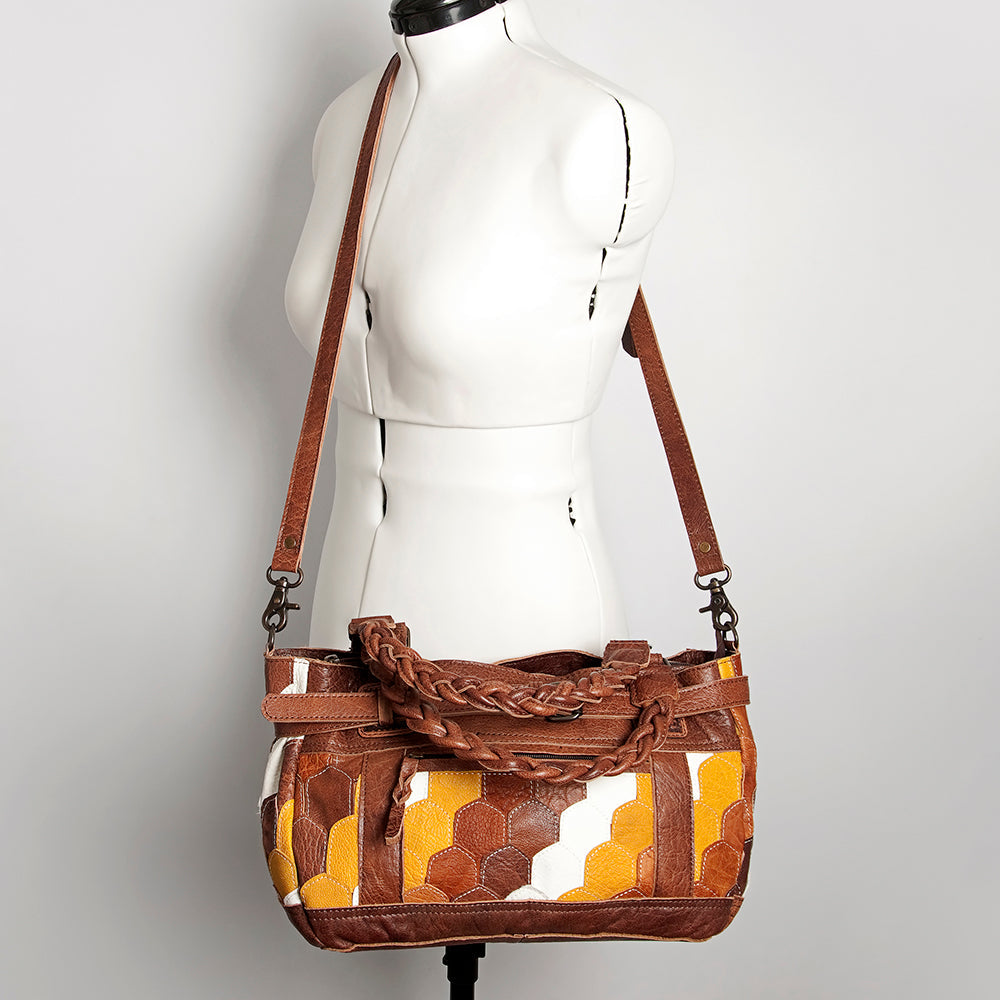American Darling Hair On Genuine Leather Women Bag Western Handbag Purse