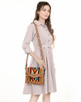 American Darling ADBGZ592B Messenger Hand Tooled Saddle Blanket Genuine Leather women bag western handbag purse