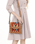 American Darling ADBGZ592B Messenger Hand Tooled Saddle Blanket Genuine Leather women bag western handbag purse