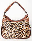 American Darling ADBGZ593 Hobo Hand Tooled Hair-On Genuine Leather Women Bag Western Handbag Purse