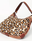 American Darling ADBGZ593 Hobo Hand Tooled Hair-On Genuine Leather Women Bag Western Handbag Purse