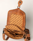 American Darling ADBGZ594B Cross Body Hand Tooled Saddle Blanket Genuine Leather women bag western handbag purse