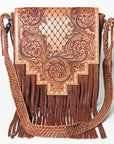 American Darling ADBGZ595A Cross Body Hand Tooled Genuine Leather women bag western handbag purse