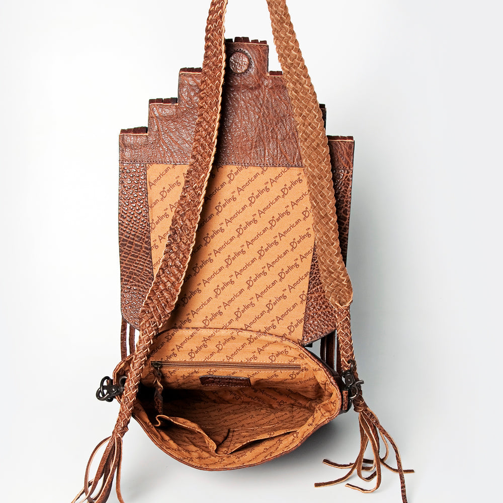American Darling ADBGZ595A Cross Body Hand Tooled Genuine Leather women bag western handbag purse