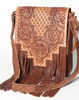 American Darling ADBGZ595A Cross Body Hand Tooled Genuine Leather women bag western handbag purse