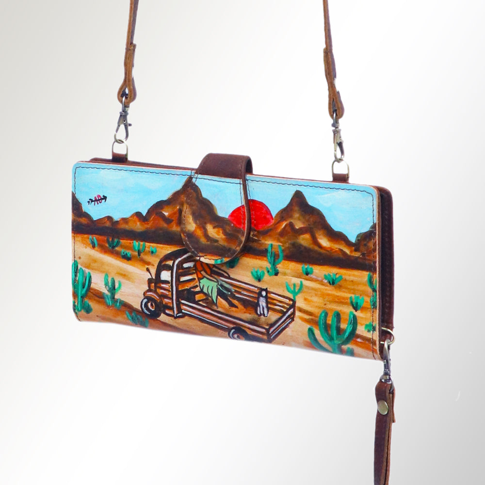 American Darling Wristlet Genuine Leather Women Bag Western Handbag Purse