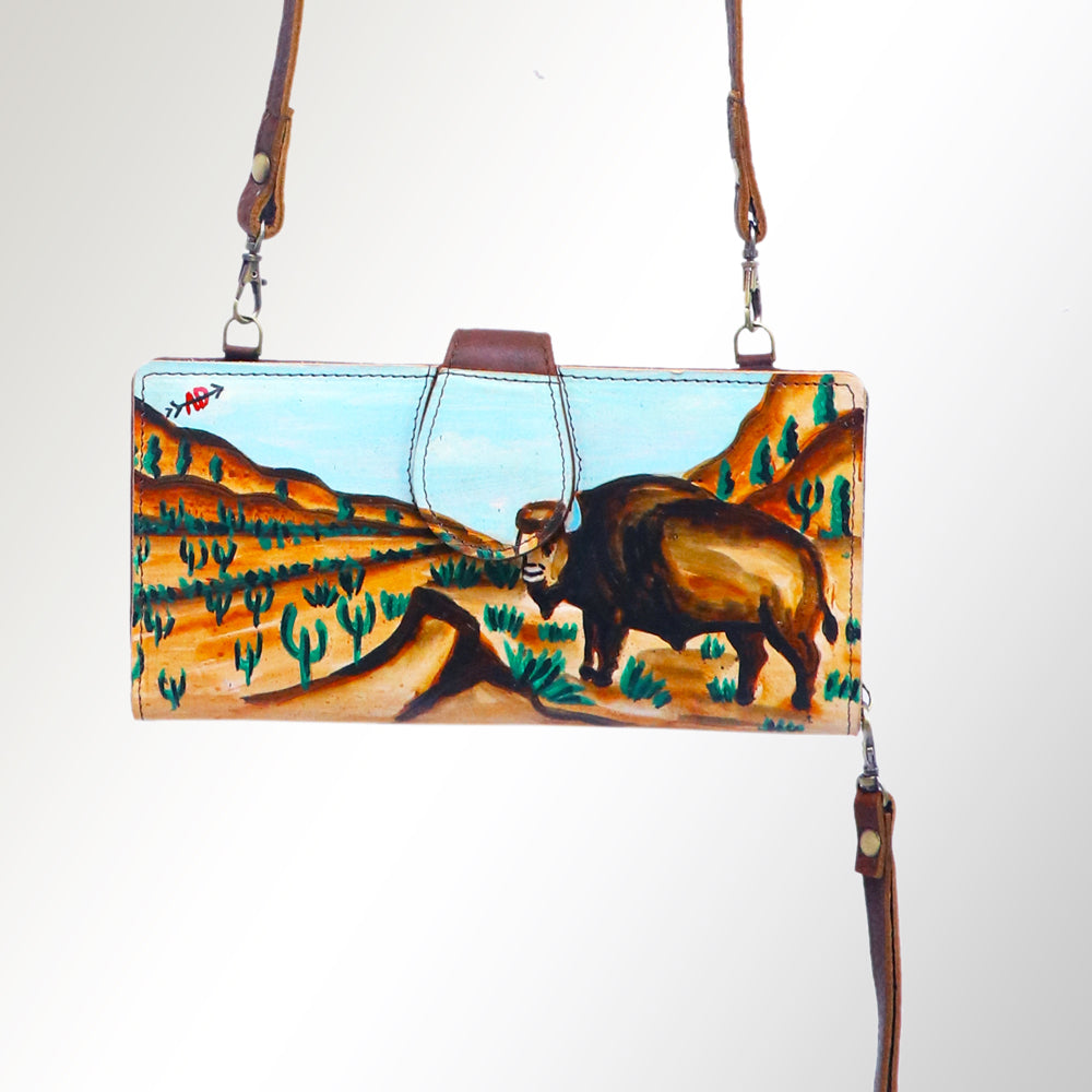 American Darling Wristlet Genuine Leather Women Bag Western Handbag Purse