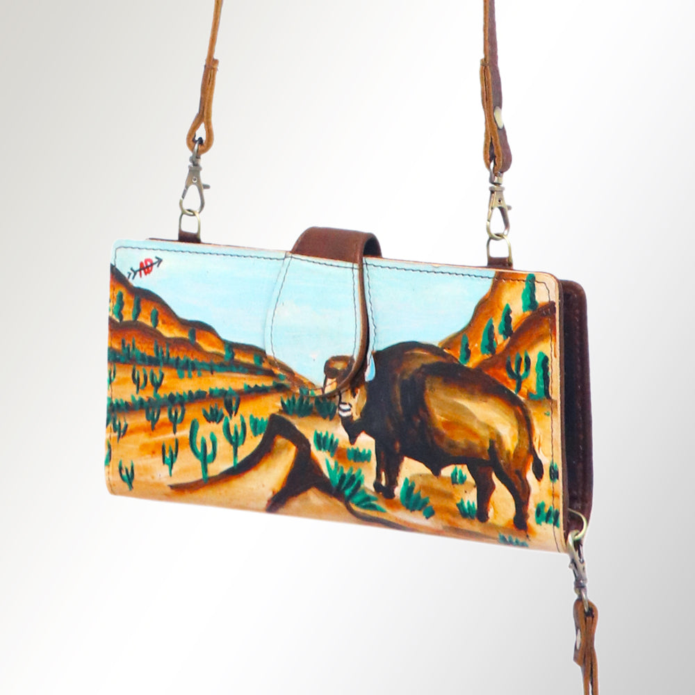 American Darling Wristlet Genuine Leather Women Bag Western Handbag Purse