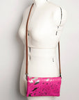 American Darling Hair On Genuine Leather Women Bag Western Handbag Purse