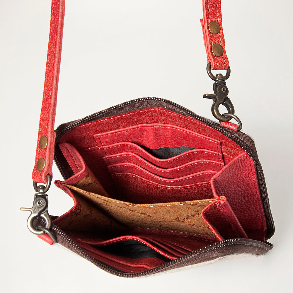 American Darling Hair On Genuine Leather Women Bag Western Handbag Purse