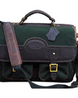 Laptop Organizer Multipocket Messenger Bag Leather Canvas