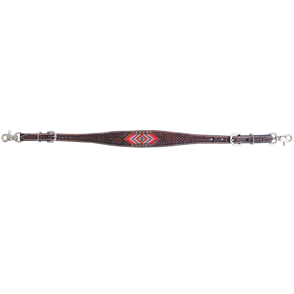 BAR H EQUINE Western Leather Horse Headstall &amp; Breast Collar &amp; Wither Strap