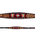 Bar H Equine Genuine Western American Leather Horse Premium Headstall & Breast Collar Set