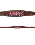 Bar H Equine Genuine Western American Leather Horse Premium Headstall & Breast Collar Set