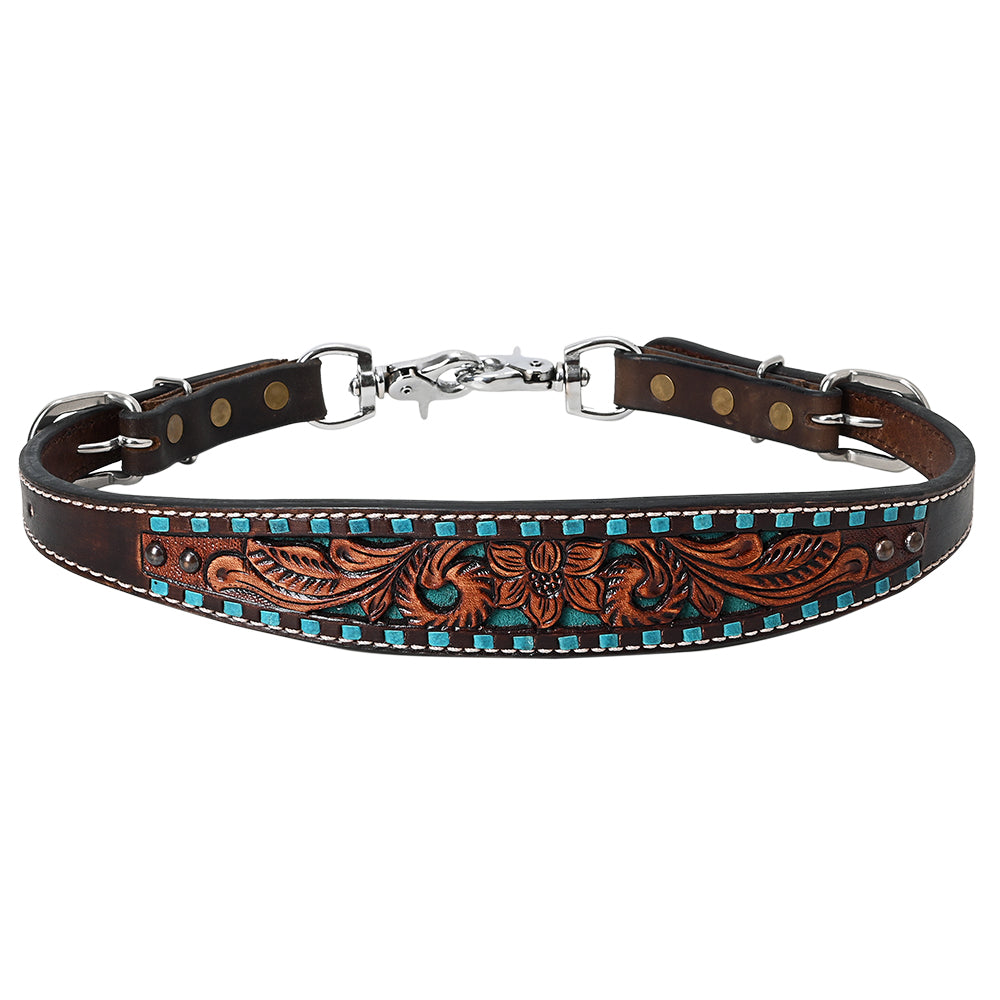 Bar H Equine Genuine Western American Leather Horse Premium Headstall &amp; Breast Collar Set