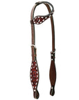 Bar H Equine American Leather Horse Saddle Tack One Ear Headstall | Breast Collar | Browband Headstall | Wither Strap | Tack Set BER246