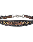 Bar H Equine American Leather Horse Saddle Tack One Ear Headstall | Breast Collar | Browband Headstall | Wither Strap | Tack Set BER249