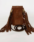 American Darling Cell Phone Holder Hair On Genuine Leather women bag western handbag purse