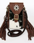 American Darling Cell Phone Holder Hair On Genuine Leather women bag western handbag purse