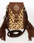 American Darling Cell Phone Holder Hair On Genuine Leather women bag western handbag purse