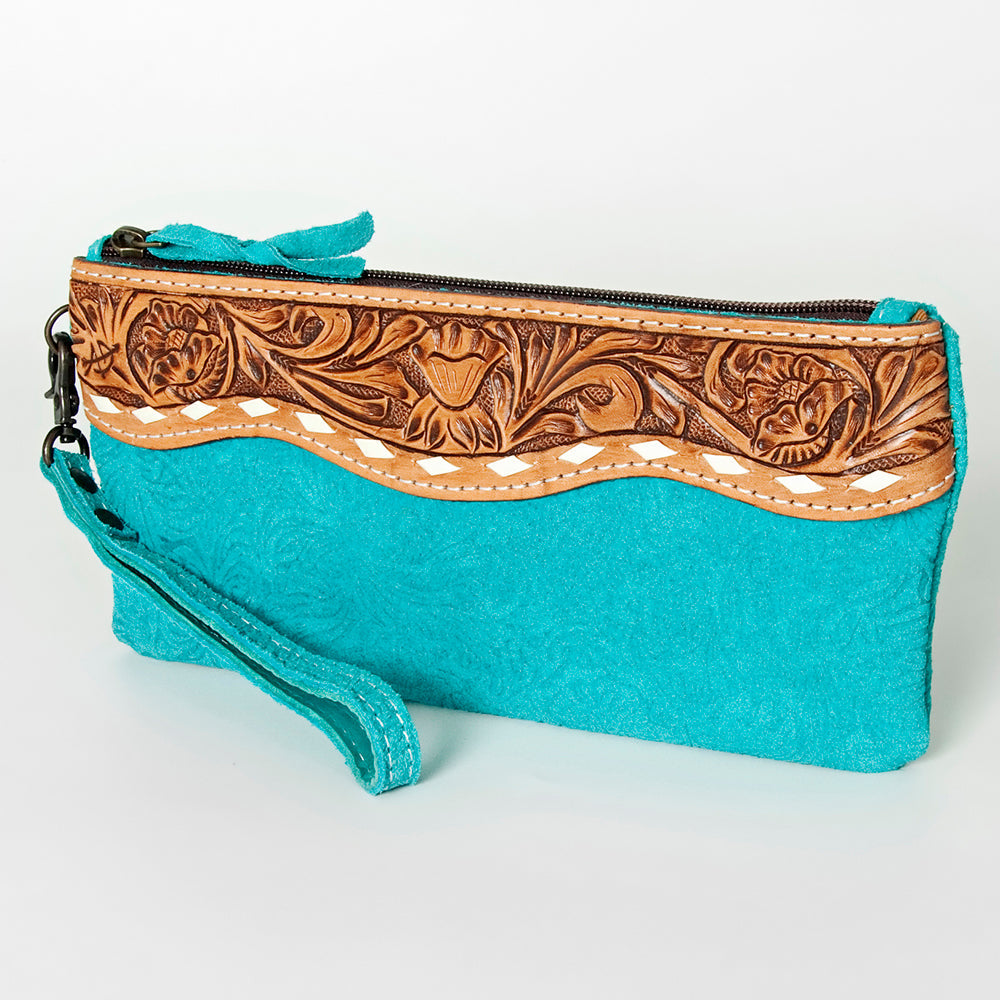 American Darling Wristlet Genuine Leather Women Bag W. Handbag Purse –