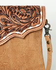 American Darling ADBGS178DM1D Envelope Hand Tooled Embossed Genuine Leather women bag western handbag purse