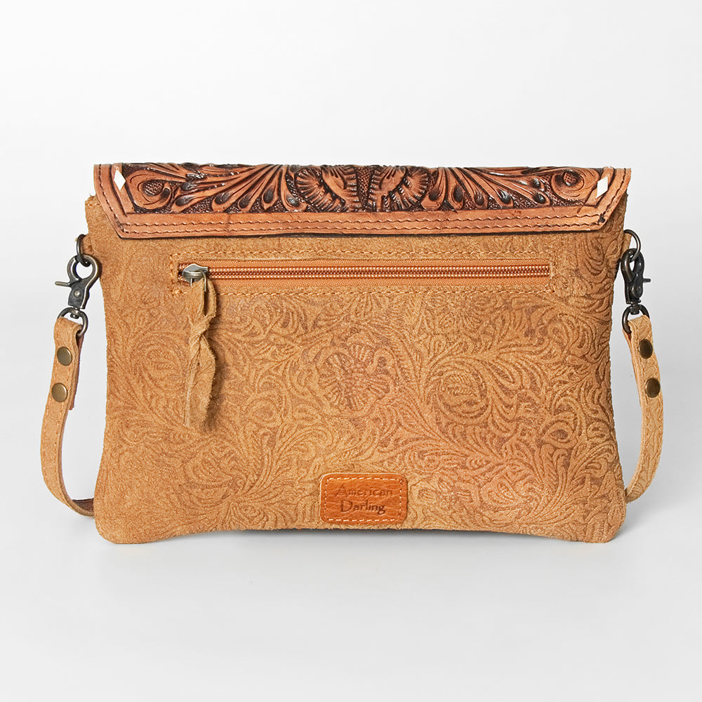 American Darling ADBGS178DM1D Envelope Hand Tooled Embossed Genuine Leather women bag western handbag purse