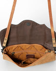 American Darling ADBGS178DM1D Envelope Hand Tooled Embossed Genuine Leather women bag western handbag purse
