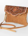American Darling ADBGS178DM1D Envelope Hand Tooled Embossed Genuine Leather women bag western handbag purse