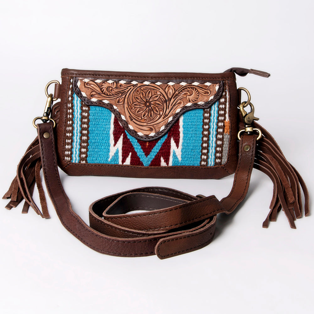 American Darling Small Crossbody Hand Tooled Saddle Blanket Genuine Leather women bag western handbag purse